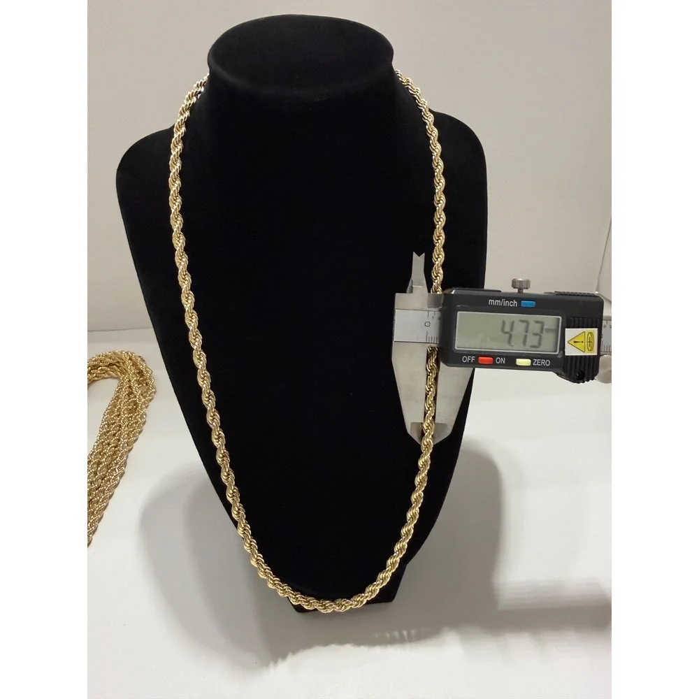 rope chain 14k gold filled 24inch 4.75mm lobster clasp